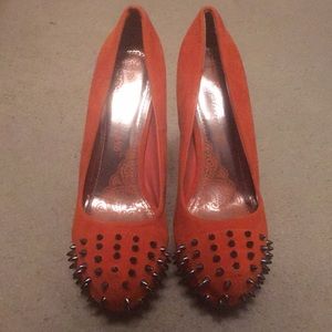 Society 86 Faux Suede Studded Spike Heels